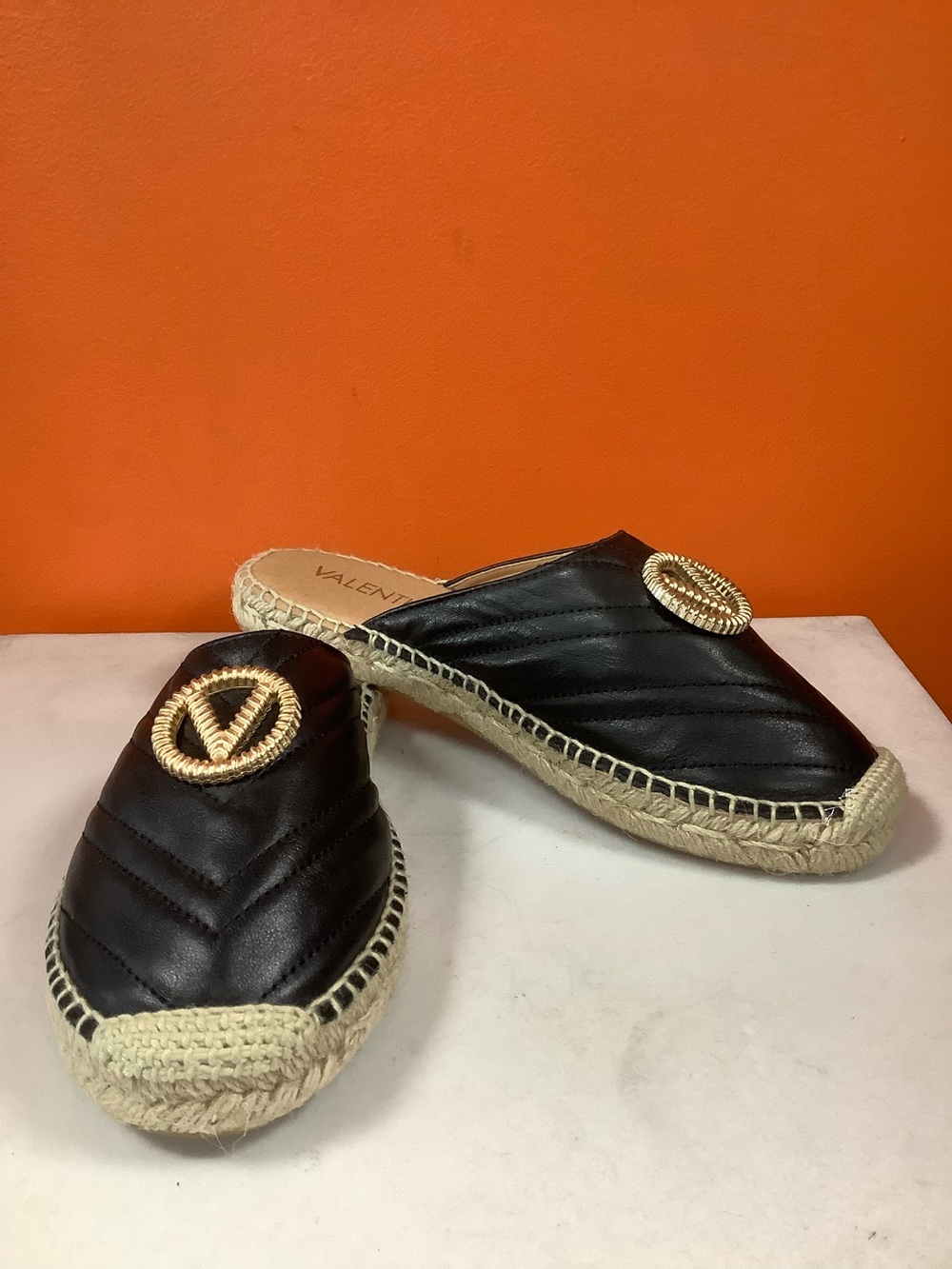 Valentino leather Espadrilles
